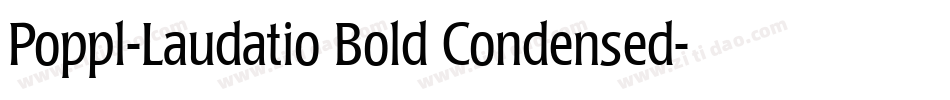 Poppl-Laudatio Bold Condensed字体转换
